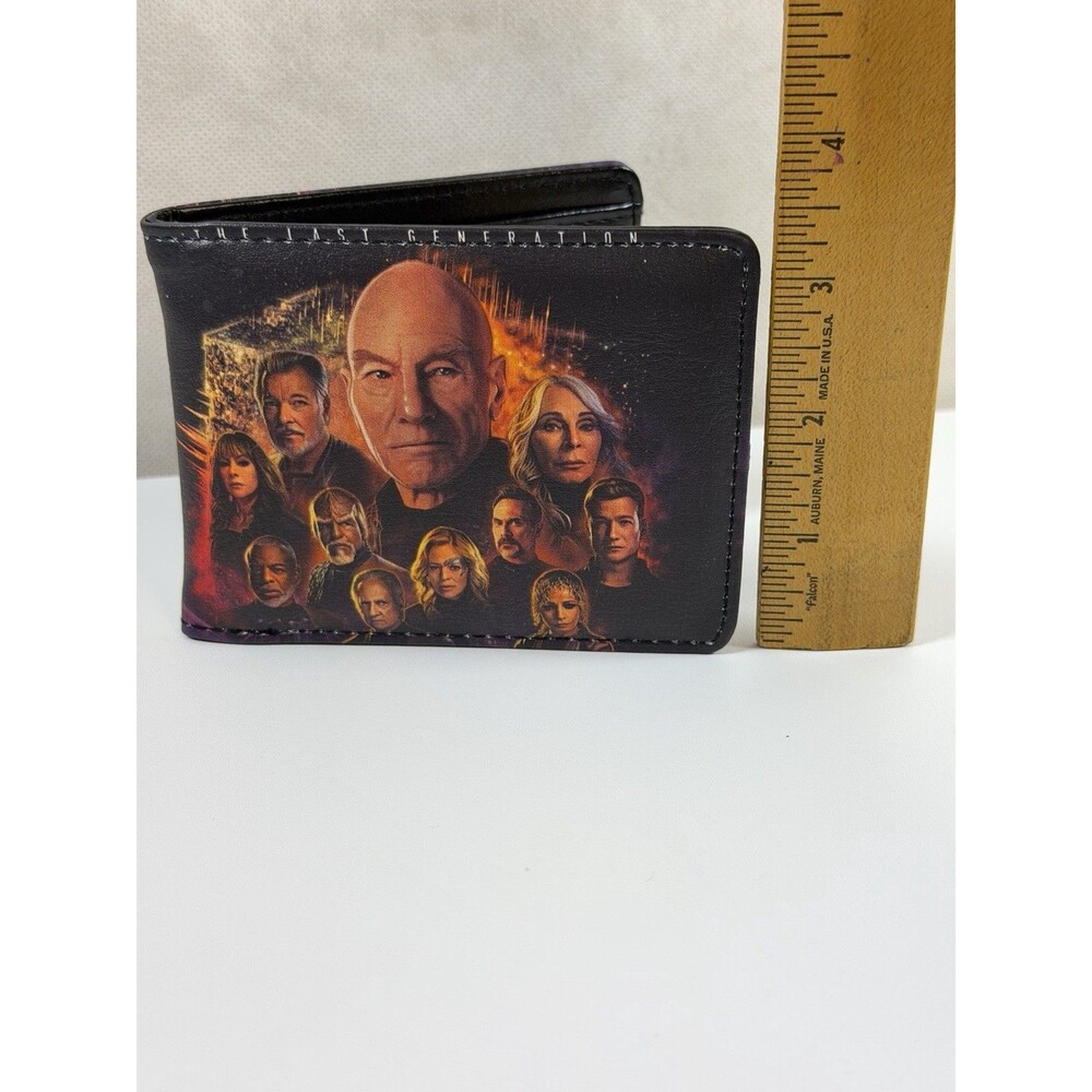 Nike Star Trek Picard Bifold Wallet Group Pose Logo Starfleet Vegan Leather NWT